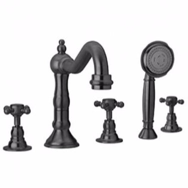 Latoscana Ornellaia Roman Tub With Cross Handles And A Diverter In A Chrome Finish bathtub faucets Latoscana